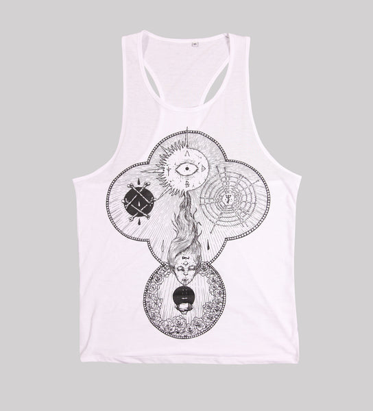 Adrian Baxter X TD Unisex Longline Vest (white/black)