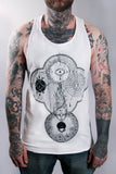 Adrian Baxter X TD Unisex Longline Vest (white/black)