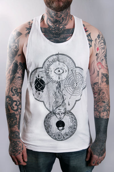 Adrian Baxter X TD Unisex Longline Vest (white/black)