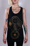 Adrian Baxter X TD Unisex Longline Vest (BLACK/GOLD)