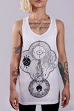 Adrian Baxter X TD Unisex Longline Vest (white/black)